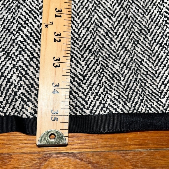 Talbots dress size 4 small pure silk classy career wear black herringbone fall - Picture 6 of 9